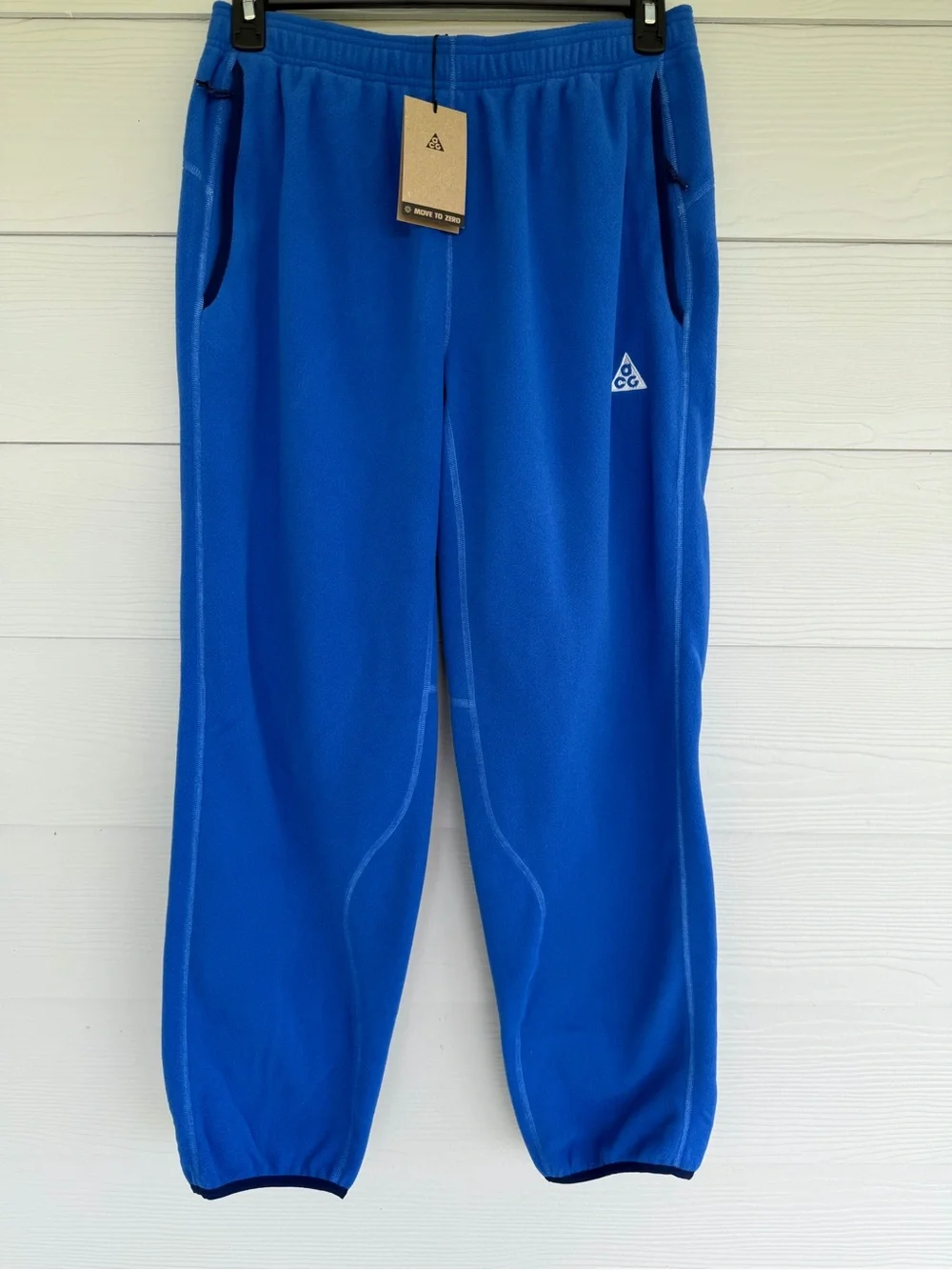 NWT Nike ACG Women’s Blue Fleece Jogger Pants Size M Therma Fit Trail Hiking